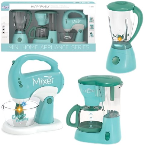 WOOPIE Zestaw AGD dla Dzieci 3w1 Mikser Blender Robot Kuchenny