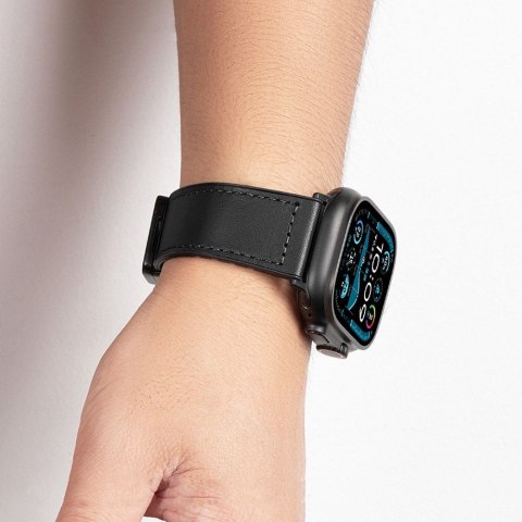 Pasek do Apple Watch Forcell F-Design FA21 magnetyczny skóra ekologiczna 38 / 40 / 41 mm czarny