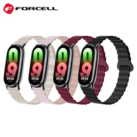 Pasek do Mi Band 8 Xiaomi Forcell F-Design FX8 sprzączka silikon czarny