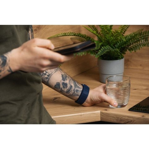 Pasek do Samsung Galaxy Watch Forcell F-Design FS05 sprzączka włókno poliestrowe 20 mm granatowy