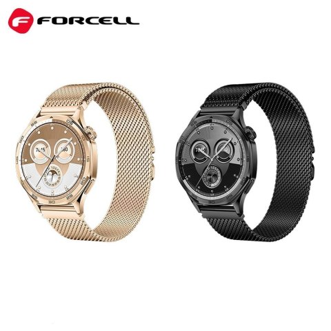 Pasek do Samsung Galaxy Watch Forcell F-Design FS10 magnetyczny stal 20 mm czarny