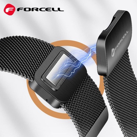 Pasek do Samsung Galaxy Watch Forcell F-Design FS11 magnetyczny stal 20 mm srebrny