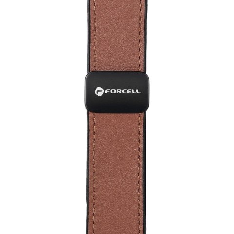 Pasek do Samsung Galaxy Watch Forcell F-Design FS20 magnetyczny skóra ekologiczna 20 mm brązowy