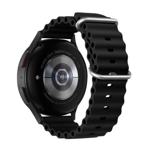Pasek do Samsung Galaxy Watch Forcell Forcell F-Design FS01 dziurki silikon 22 mm czarny