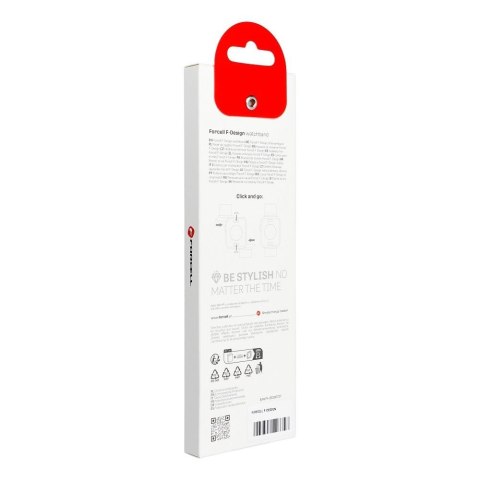 Pasek do Samsung Galaxy Watch Forcell Forcell F-Design FS01 dziurki silikon 22 mm czarny