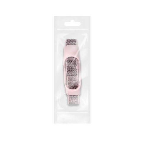 Pasek nylonowy do XIAOMI Mi Band 5 / 6 / 7 różowa (07)