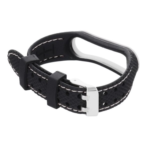 Pasek z elastomeru LIFESTYLE do XIAOMI Mi Band 5 / 6 czarny (03)