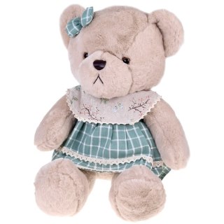 Pluszowy MIŚ - beżowa Zosia 58cm w zielonej VINTAGE sukience ZA5923 D