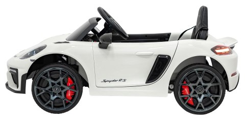 Pojazd Porsche Spyder RS 718 Biały sportowy samochód