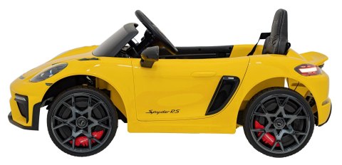 Pojazd Porsche Spyder RS 718 Żółty MP4