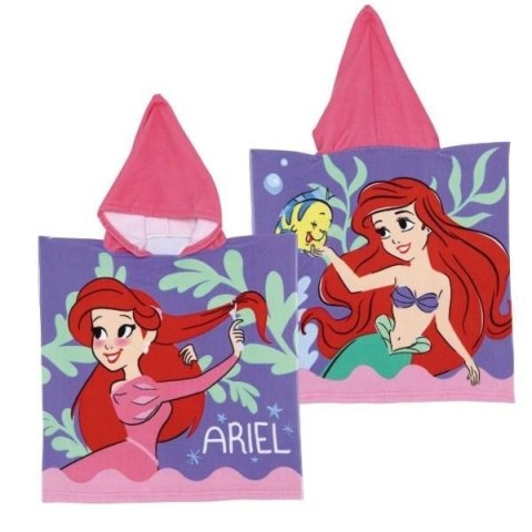 Ponczo kąpielowe mała syrenka Arielka