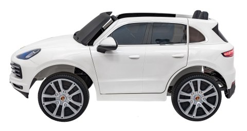 Porsche Cayenne S na akumulator dla dzieci Lakier Biały SUV + Pilot