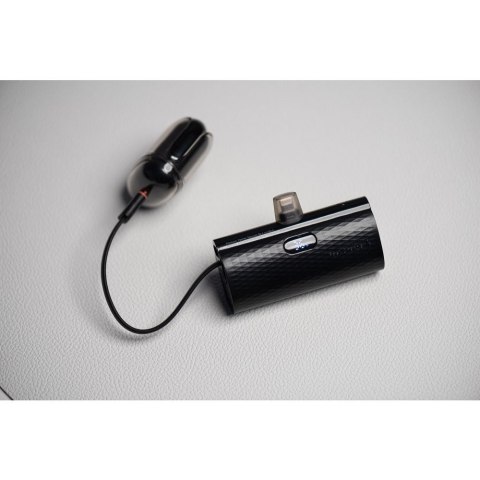 Powerbank Forcell F-Energy Power Plug F5K3 PD 20W 5000 mAh z wbudowanym złączem Lightning czarny