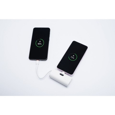 Powerbank Forcell F-Energy Power Plug F5K3 PD 20W 5000 mAh z wbudowanym złączem USB C biały