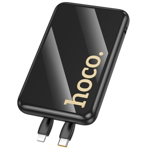 Powerbank Hoco 10000 mAh QC PD 22,5W z wbudowanymi kablami USB C + Lightning Q37 czarny