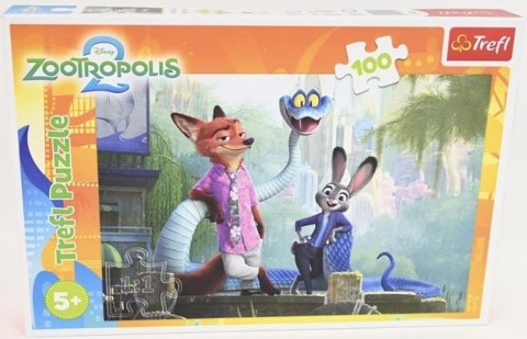 Puzzle 100 Tajemnice Zootopii TREFL
