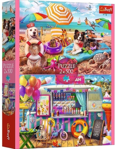 Puzzle 2x500 Wakacyjny czas TREFL