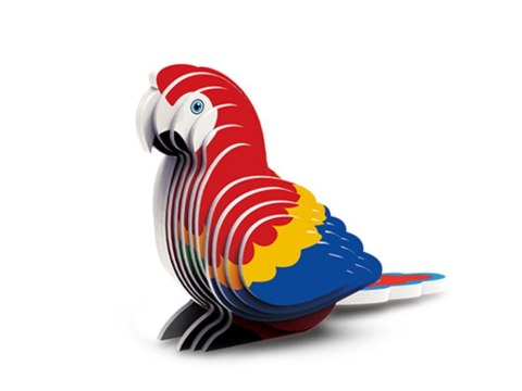 Puzzle 3D kartonowy model kolorowy PAPUGA ARA zrób to sam DIY 24 el ZA5719