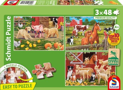 Puzzle 3x48 Zwierzęta na farmie
