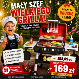 WOOPIE Grill Barbecue Kuchnia Ogrodowa Interaktywna LED Zestaw XL 31 el.
