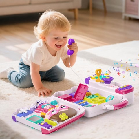 WOOPIE BABY Interaktywna Tablica Manipulacyjna Busy Car Walizka 3w1 Dźwięk Światło