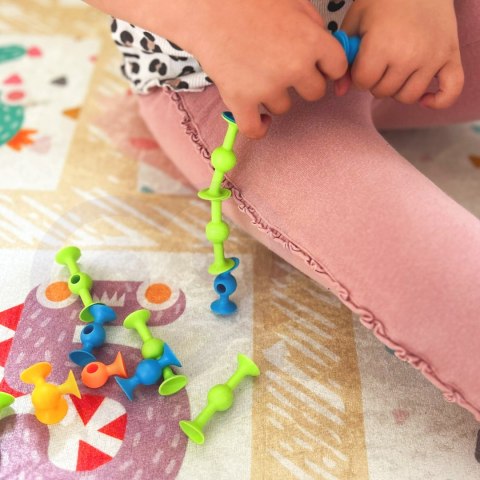WOOPIE Klocki Przyssawki Zwariowane Zwierzaki 3D - Edukacyjny Zestaw Konstrukcyjny
