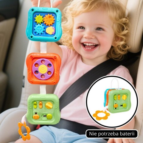 WOOPIE BABY Kostka Sensoryczna Manipulacyjna 6w1 Edukacyjna Zabawka Interaktywna