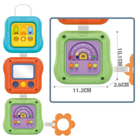WOOPIE BABY Kostka Sensoryczna Manipulacyjna 6w1 Edukacyjna Zabawka Interaktywna