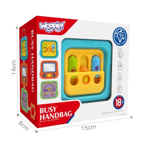 WOOPIE BABY Kostka Sensoryczna Manipulacyjna 6w1 Edukacyjna Zabawka Interaktywna