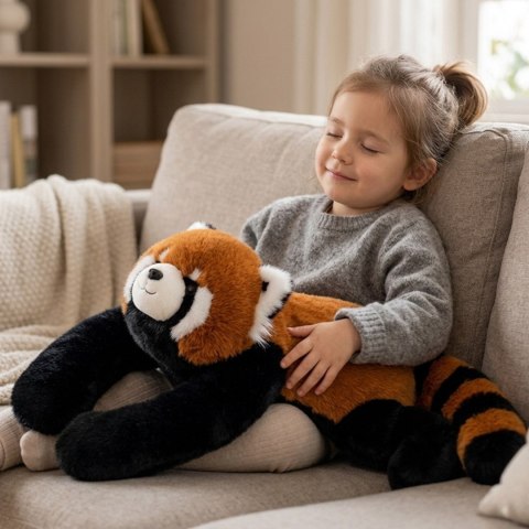 WOOPIE Pluszak Obciążeniowy Panda Ruda Antystresowy Sensoryczny Ciężkomiś 65cm 2500g