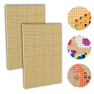 MASTERKIDZ Tablica Naukowa Kreatywna STEM Zestaw 2 Sztuki + Panel Montażowy 120x80cm