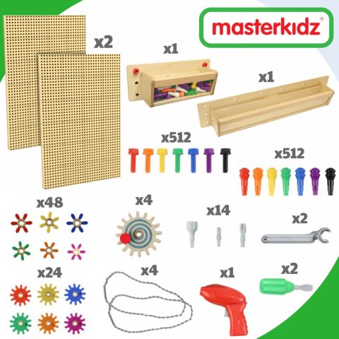 MASTERKIDZ Panele Montażowe STEM 2x 120x80 cm + Akcesoria Zestaw XXL