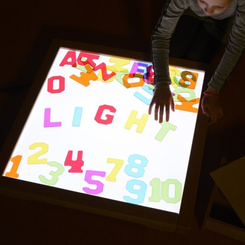 MASTERKIDZ Panel Skrzynia LED Sensoryczna + Zestaw Akcesoriów
