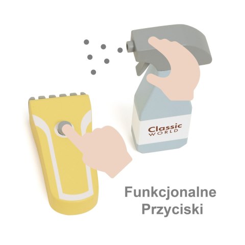 CLASSIC WORLD Zestaw Małego Fryzjera Pas z Akcesoriami 8 el.
