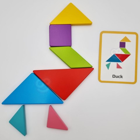 TOOKY TOY Drewniane Puzzle Tangram Układanka