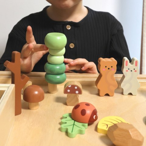 TOOKY TOY Zestaw Leśny Układanka w Stosy Klocki Figurki