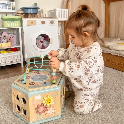 TOOKY TOY Drewniany Sześciokąt Montessori Otwierane Pudełko