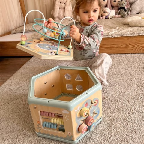 TOOKY TOY Drewniany Sześciokąt Montessori Otwierane Pudełko