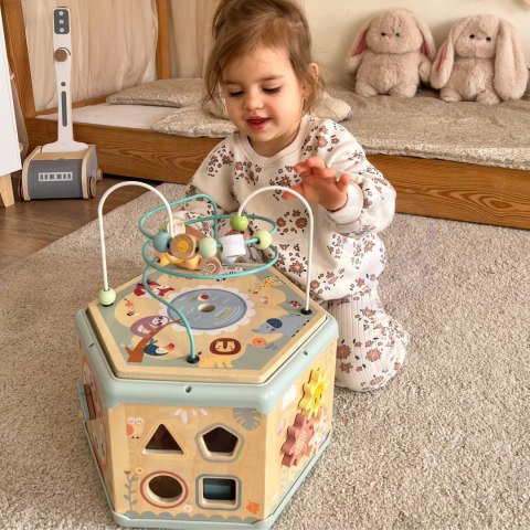 TOOKY TOY Drewniany Sześciokąt Montessori Otwierane Pudełko