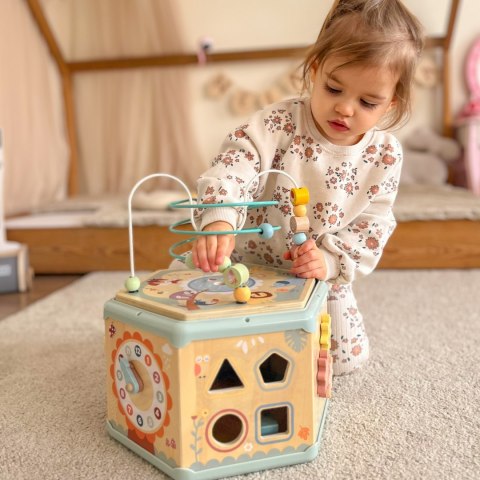 TOOKY TOY Drewniany Sześciokąt Montessori Otwierane Pudełko