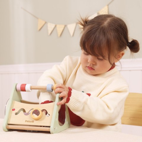 VIGA Drewniana Układanka Sorter Kształtów Montessori Klocki Liczydło PolarB