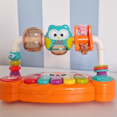 WOOPIE BABY Interaktywne Pianino Edukacyjne Sensoryczne Lisek LED Grzechotki