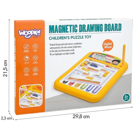 TABLICA MAGNETYCZNA EDUKACYJNA UKŁADANKA SORTER NAUKA ALFABETU 3+ WOOPIE