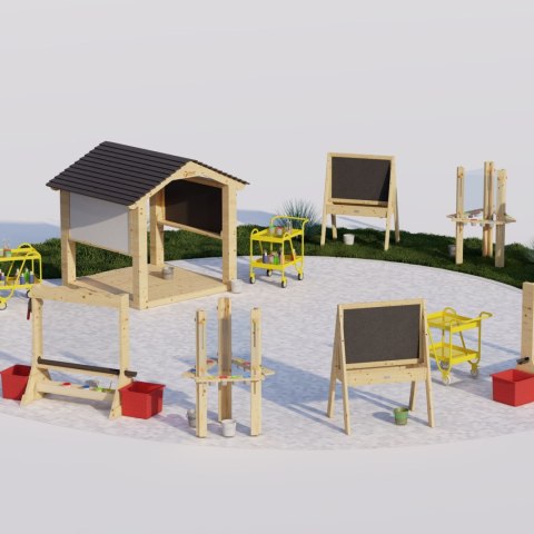 CLASSIC WORLD EDU Drewniana Tablica Kredowa Edukacyjna