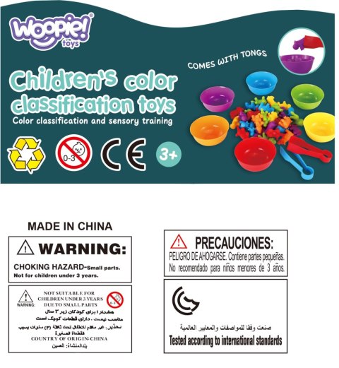 WOOPIE Gra Edukacyjna Montessori Sorter Kolorów Pojazdy 44 el.