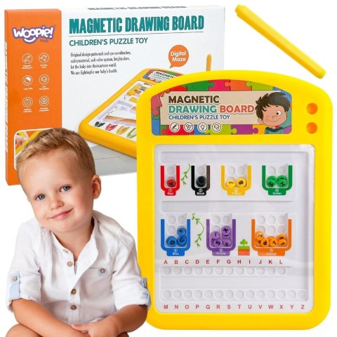 TABLICA MAGNETYCZNA EDUKACYJNA UKŁADANKA SORTER NAUKA ALFABETU 3+ WOOPIE