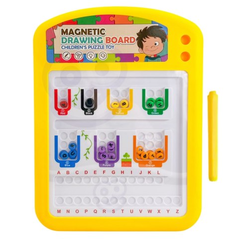 TABLICA MAGNETYCZNA EDUKACYJNA UKŁADANKA SORTER NAUKA ALFABETU 3+ WOOPIE