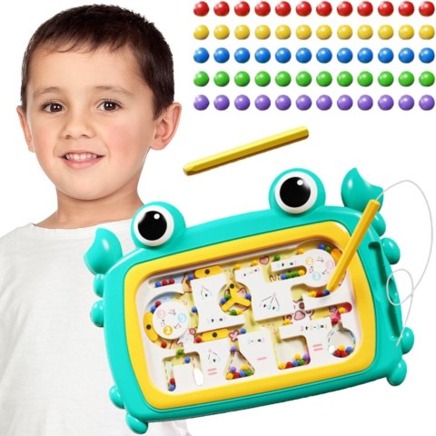 WOOPIE Tablica Magnetyczna Montessori Labirynt Krab Turkusowa