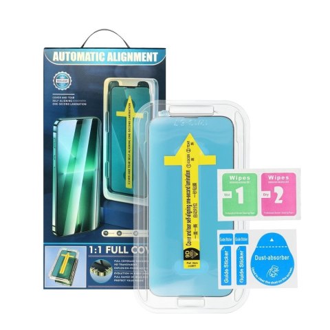 5D Full Glue Tempered Glass - do iPhone 13 / 13 Pro / 14 czarny + aplikator