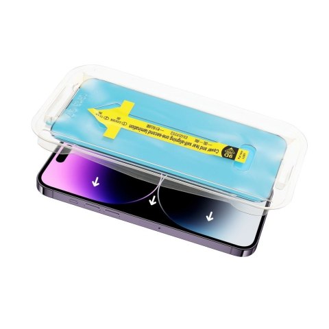 5D Full Glue Tempered Glass - do iPhone 16 Pro Max / 17 Pro Max czarny + aplikator